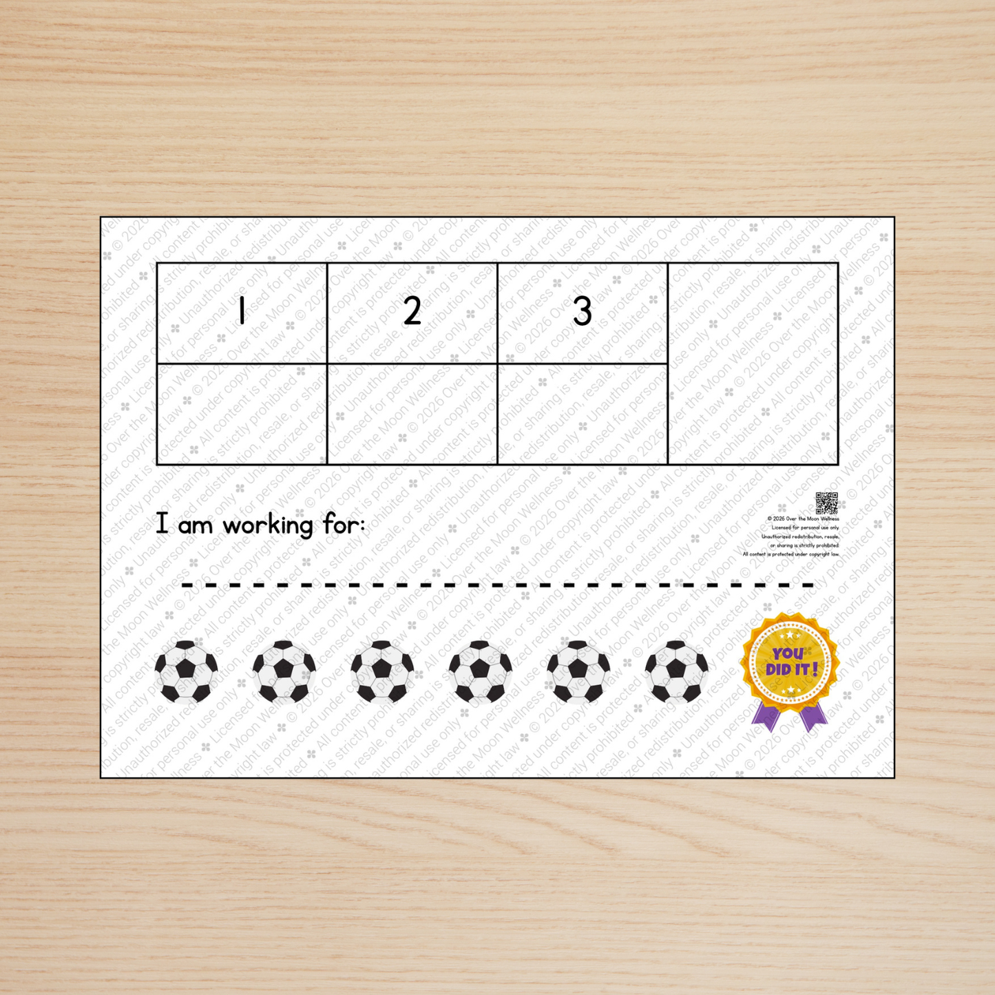 Soccer Ball Token Board